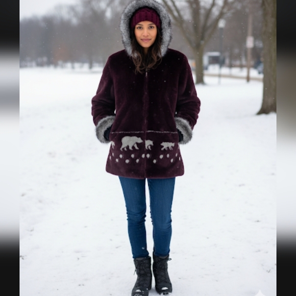 Vintage Jackets & Blazers - Vintage West Peak Faux Fur Jacket